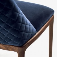 Cloe chair with Rombus Stitching on the back